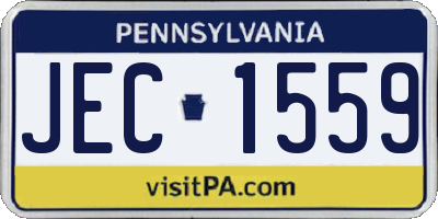 PA license plate JEC1559