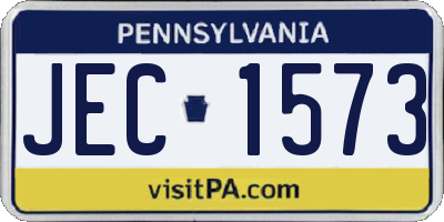 PA license plate JEC1573