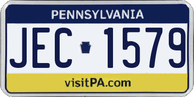 PA license plate JEC1579