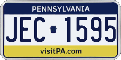 PA license plate JEC1595