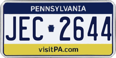 PA license plate JEC2644