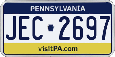 PA license plate JEC2697