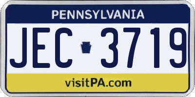 PA license plate JEC3719