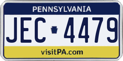 PA license plate JEC4479