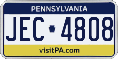 PA license plate JEC4808