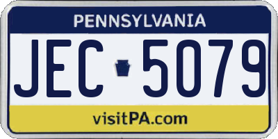 PA license plate JEC5079