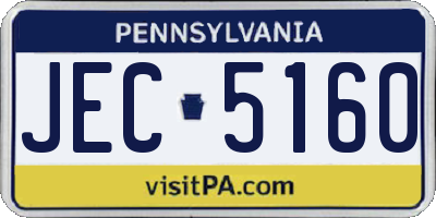PA license plate JEC5160