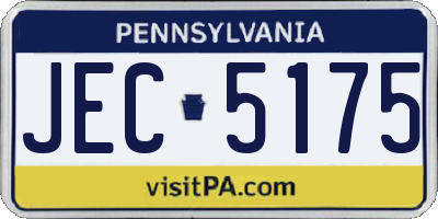PA license plate JEC5175