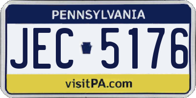 PA license plate JEC5176