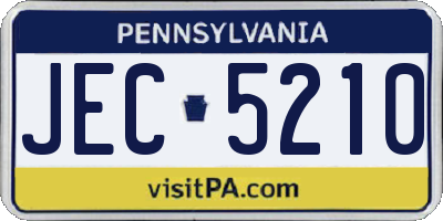 PA license plate JEC5210