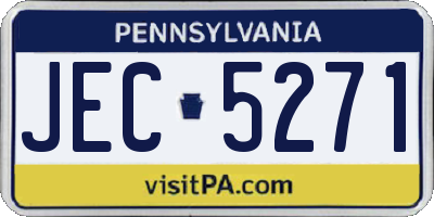 PA license plate JEC5271
