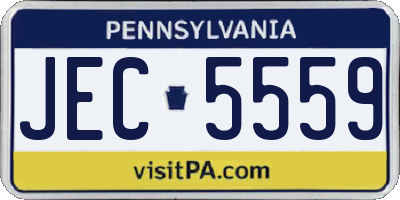 PA license plate JEC5559