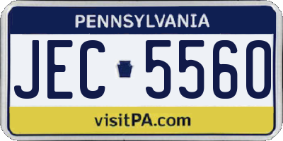 PA license plate JEC5560