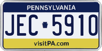 PA license plate JEC5910