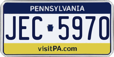 PA license plate JEC5970