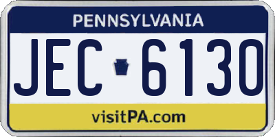 PA license plate JEC6130