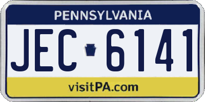 PA license plate JEC6141