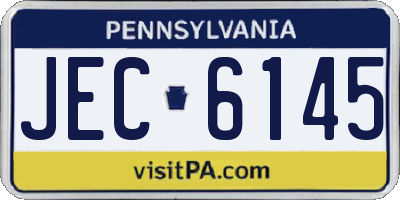 PA license plate JEC6145