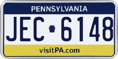 PA license plate JEC6148