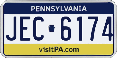 PA license plate JEC6174