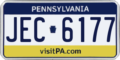 PA license plate JEC6177