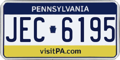 PA license plate JEC6195