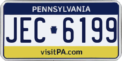 PA license plate JEC6199