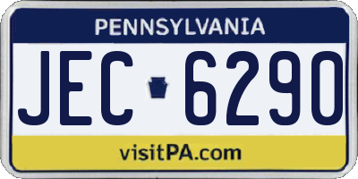 PA license plate JEC6290