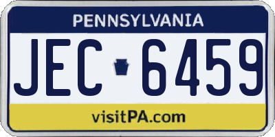 PA license plate JEC6459