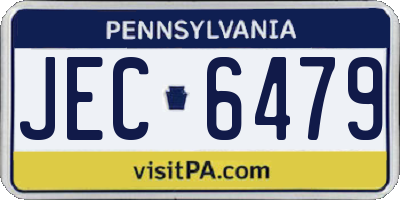 PA license plate JEC6479