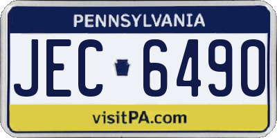 PA license plate JEC6490