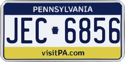 PA license plate JEC6856
