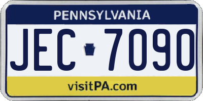 PA license plate JEC7090