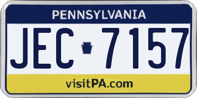 PA license plate JEC7157