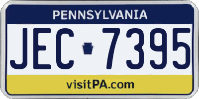 PA license plate JEC7395