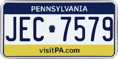 PA license plate JEC7579