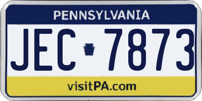 PA license plate JEC7873