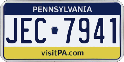 PA license plate JEC7941