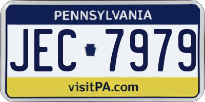 PA license plate JEC7979