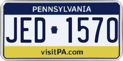 PA license plate JED1570