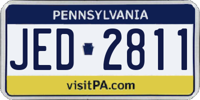 PA license plate JED2811