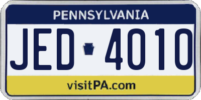 PA license plate JED4010