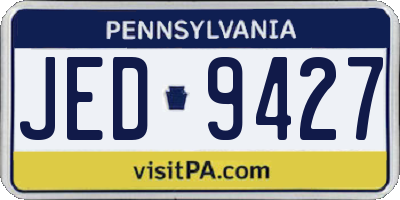 PA license plate JED9427