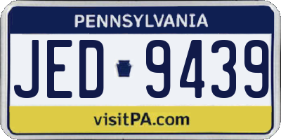 PA license plate JED9439