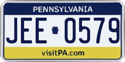 PA license plate JEE0579