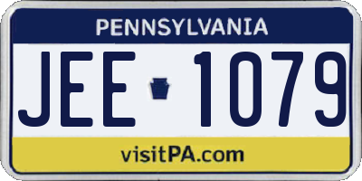 PA license plate JEE1079