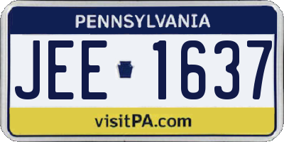 PA license plate JEE1637