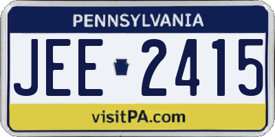 PA license plate JEE2415