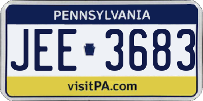 PA license plate JEE3683