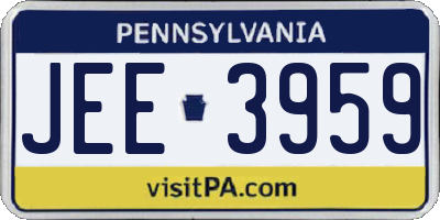 PA license plate JEE3959